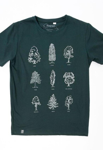 Zerum Herren T-Shirt "Baumstudie" - grün