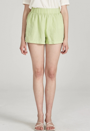 Givn Leinen-Shorts "Cleo" - matcha