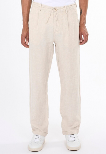 Lockere Leinenhose - beige