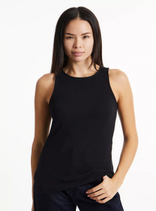Lyana Ribbed Vest - black