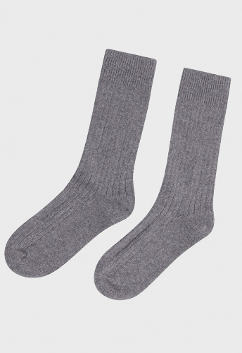 Dicke Woll-Socke - grau meliert