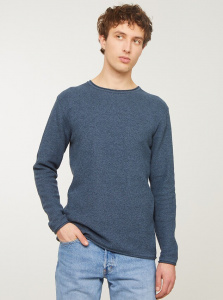 Knit Sweater "Eukalyptus" - dark arctic blue