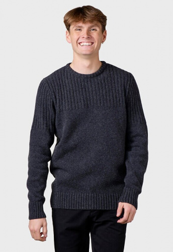 Merino-Strickpullover "Sören" (Wolle) - anthracite