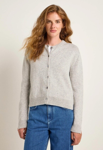 Lanius "Boxy Strickjacke" (Wolle) - grau meliert melange