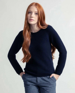Cashmere Knit Jumper "Giulietta" - blue mora