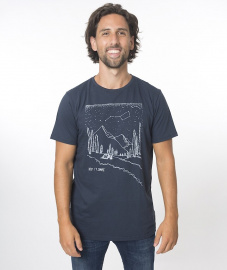 Zerum Mens T-Shirt "Mountains" - navy