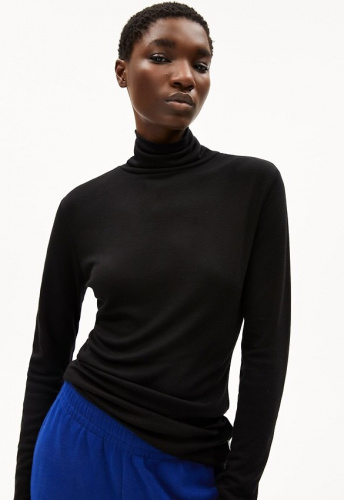 Longsleeve "Graziliaa Wool Blend" - schwarz