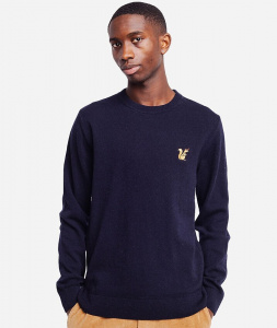 Round Neck Knit "Esquilo" - navy