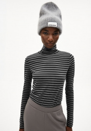 Rollkragenshirt "Graziliaa Stripes" - iron cast/black