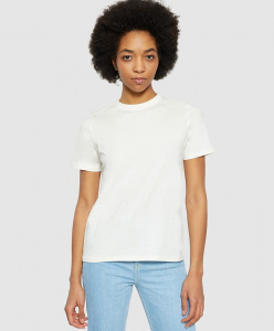 Basic T-Shirt aus Pima-Baumwolle - weiß