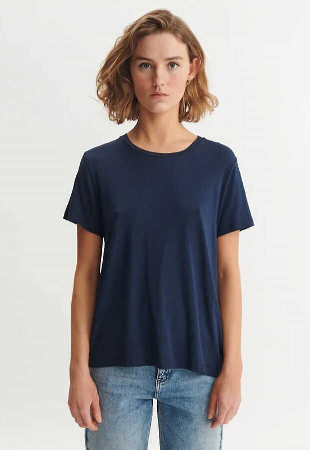 Tencel Shirt "Jolanda" - navy