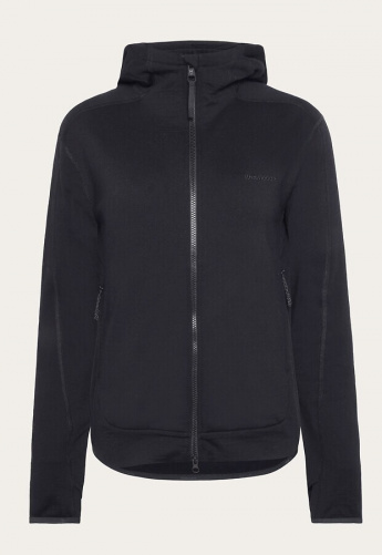 Damen Merino-Zipper - schwarz