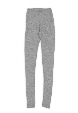 Damen Leggins Wolle / Seide - hellgrau meliert