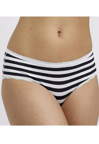 Hipster mit Spitze - dunkelblau gestreift