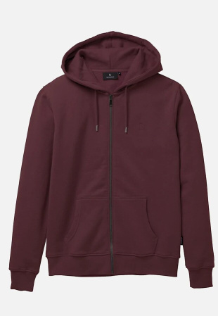 Sweatjacke "Birch" - dark plum