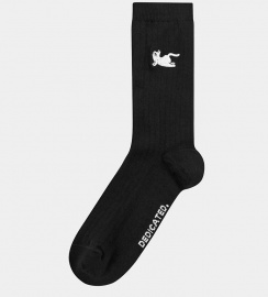 Rib Socks "Knivsta Cobra Pose" - black