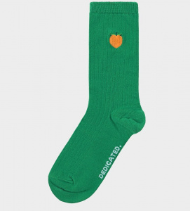 Rib Socks "Knivsta Peach" - jelly green