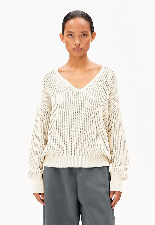 Leinen-Strick-Pullover - undyed