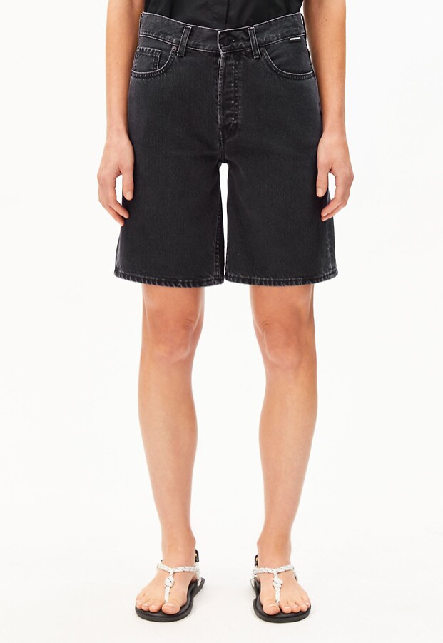 Denim-Short "Thalinaa" - ebony black