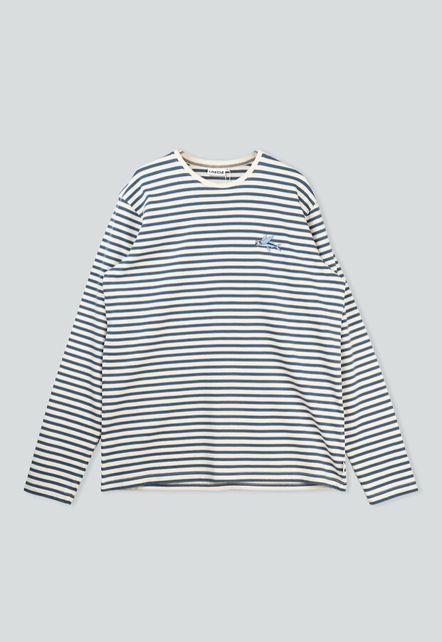 Longsleeve "Ahoy Mini Flyfish" - blau/weiß