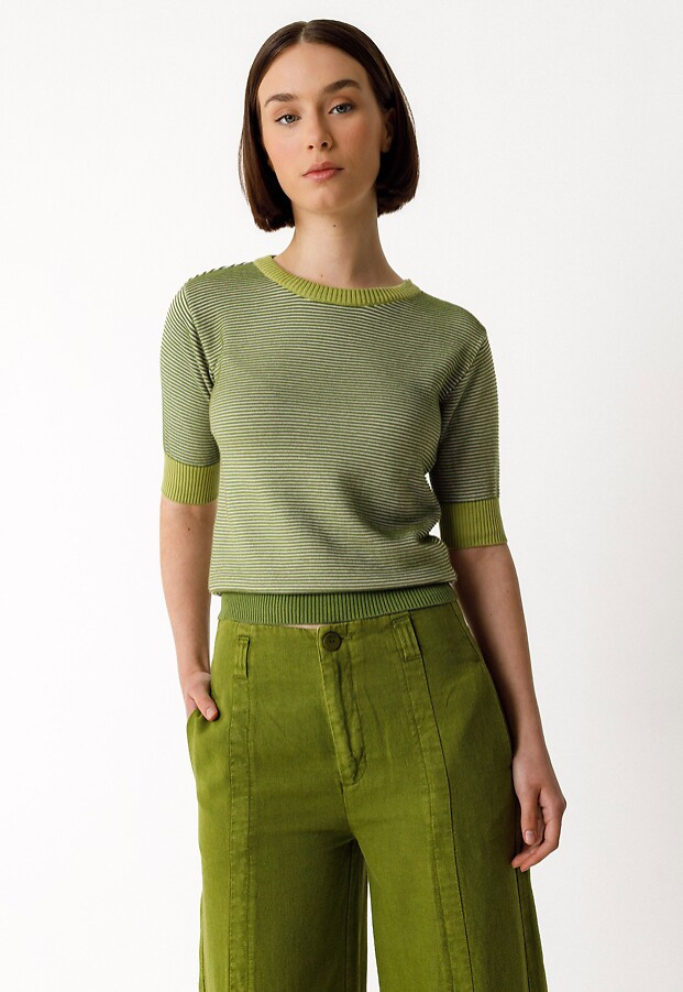 Strickpullover "Muike" - dunkelgrün
