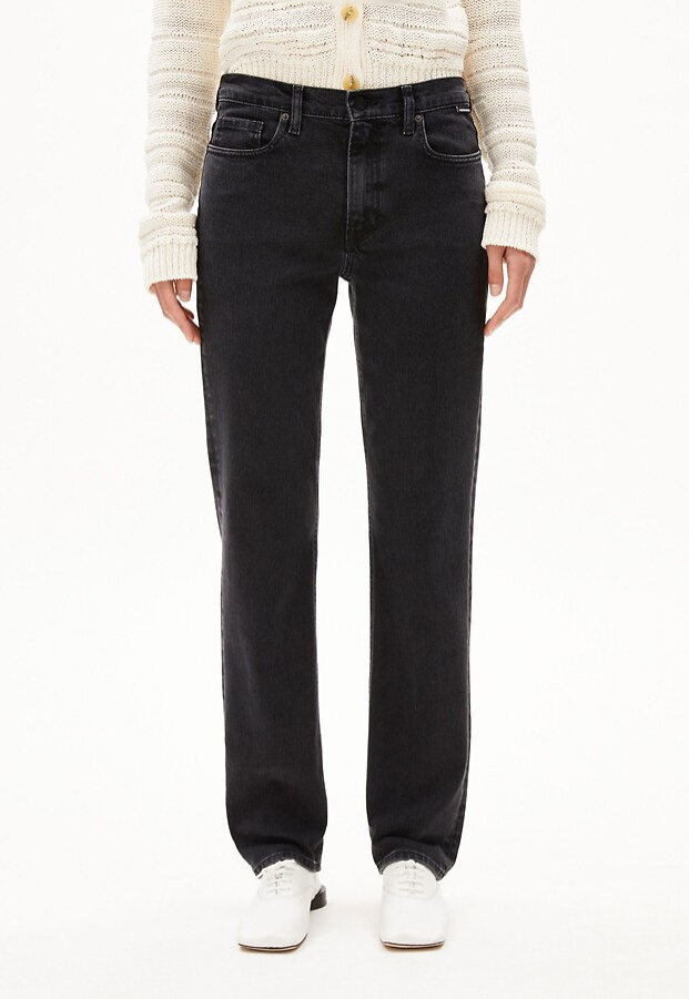 Straight Jeans "Carenaa" - ebony