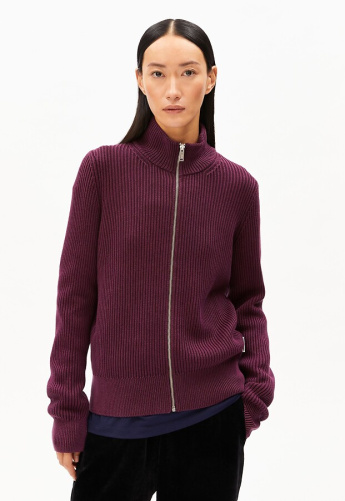 Strick-Jacke "Rebeccaa GMT Dye" - dark berry