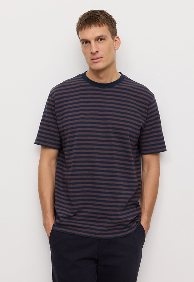 T-Shirt "Delonix Stripes" - dark grape