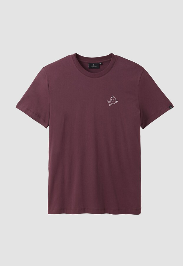 T-Shirt "Agave Lazy" - dark plum