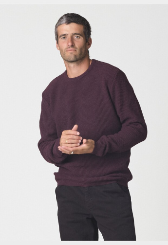 Merino-Strickpullover "Frede" (Wolle) - burgundy