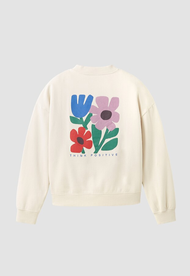 Sweatshirt "Nerine Think Positive" - arctic white