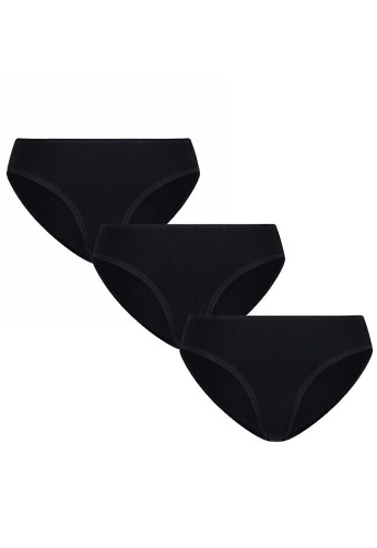Slip, 3er-Pack - schwarz
