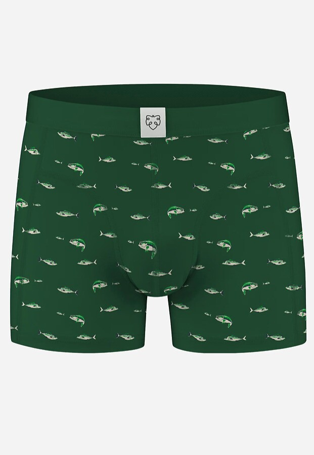 Boxer-Brief "Dark Green Fishing Pond"