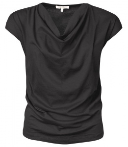 Short Cascade Shirt - schwarz