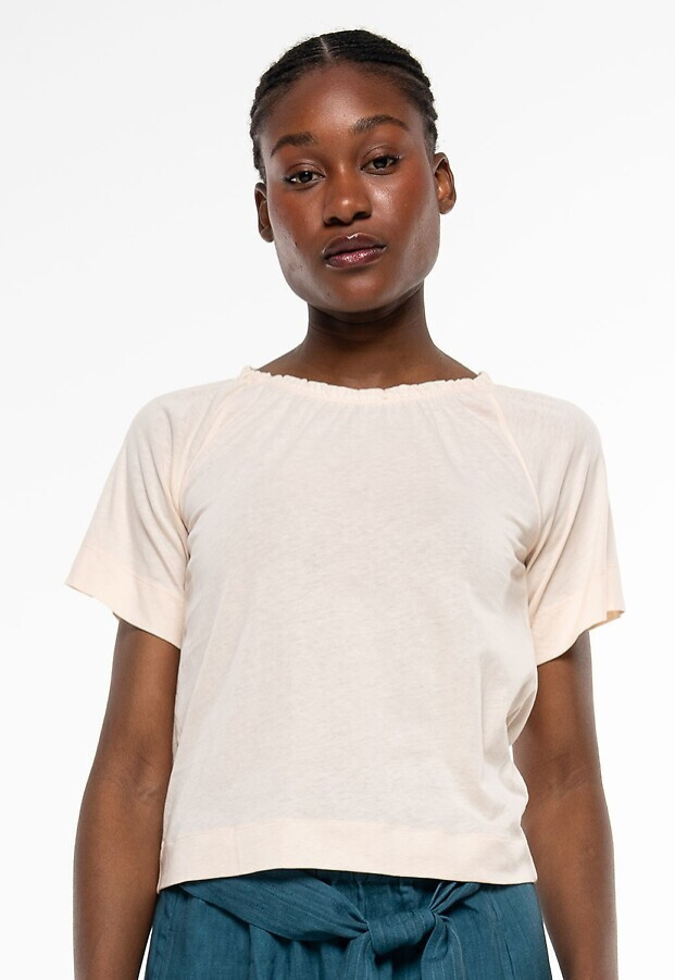 Jersey-Bluse - blush