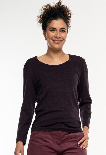 Melange Wool Shirt - blackberry