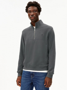 Troyer-Sweatshirt "Waarlo Fleece" - space steel