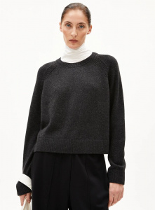 Wollstrick-Pullover "Diliriaa Reglana" - steel melange