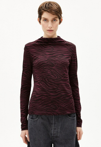 Longsleeve "Calunaa Zebraraa" - dark cranberry