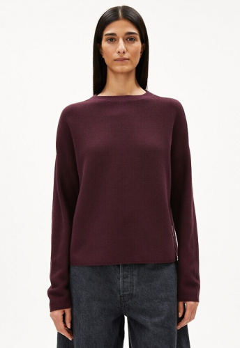 Pullover "Merinaa Links Links" - dark cranberry