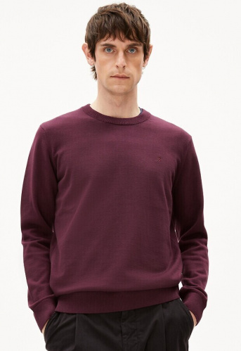 Feinstrickpullover "Loukaa" - dark cranberry