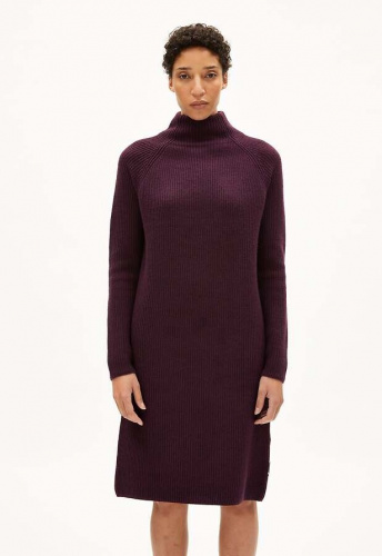 Strickkleid "Millaana" (Wolle) - dark cranberry