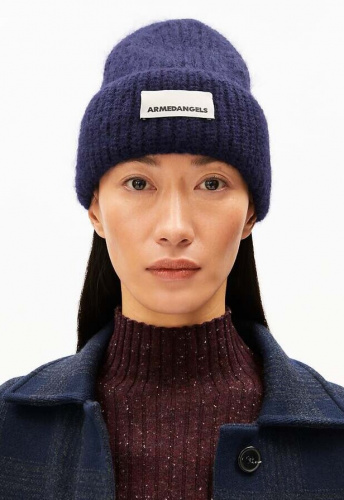 Woll/Mohair-Mütze "Snowaa" - tinted navy