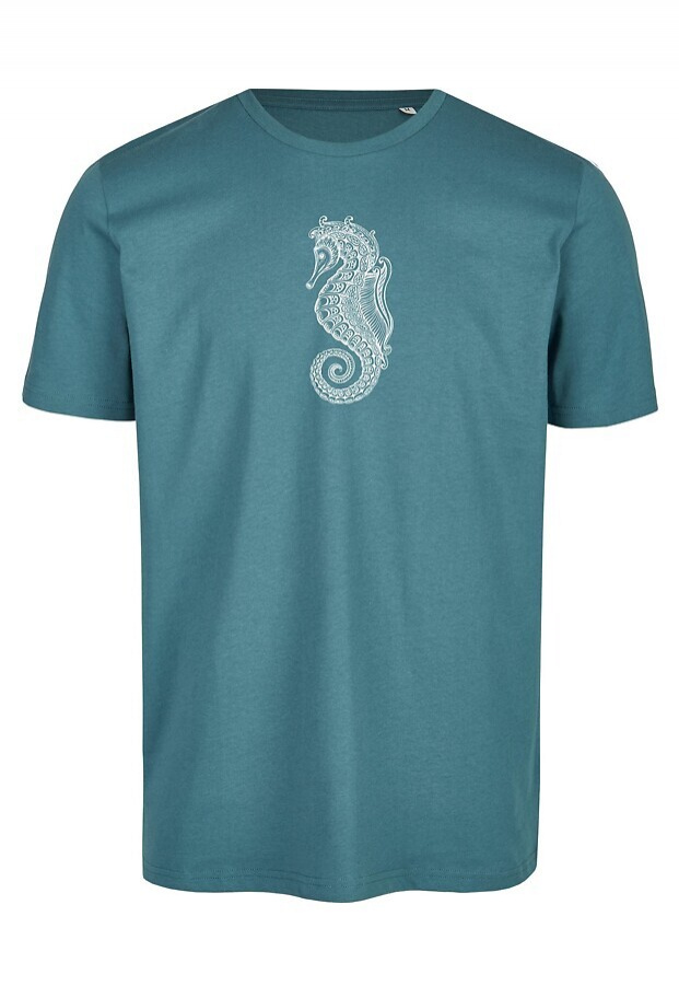 T-Shirt "Seepferdchen" - graugrün