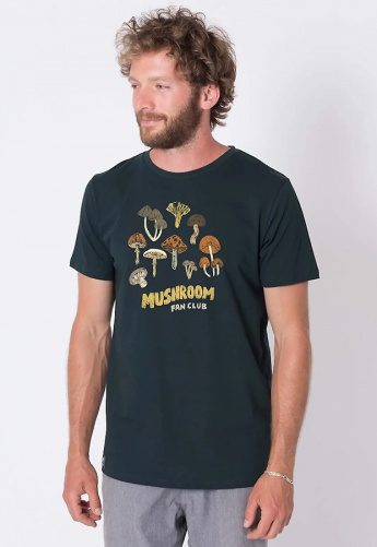 Zerum Herren T-Shirt "Mushroom Fan Club" - dunkelgrün