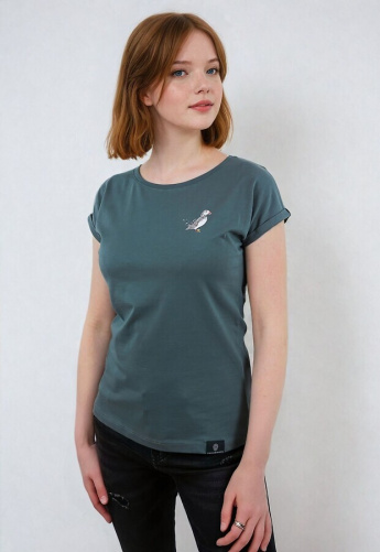 Damen T-Shirt "Papageientaucher Small" - dark shadow