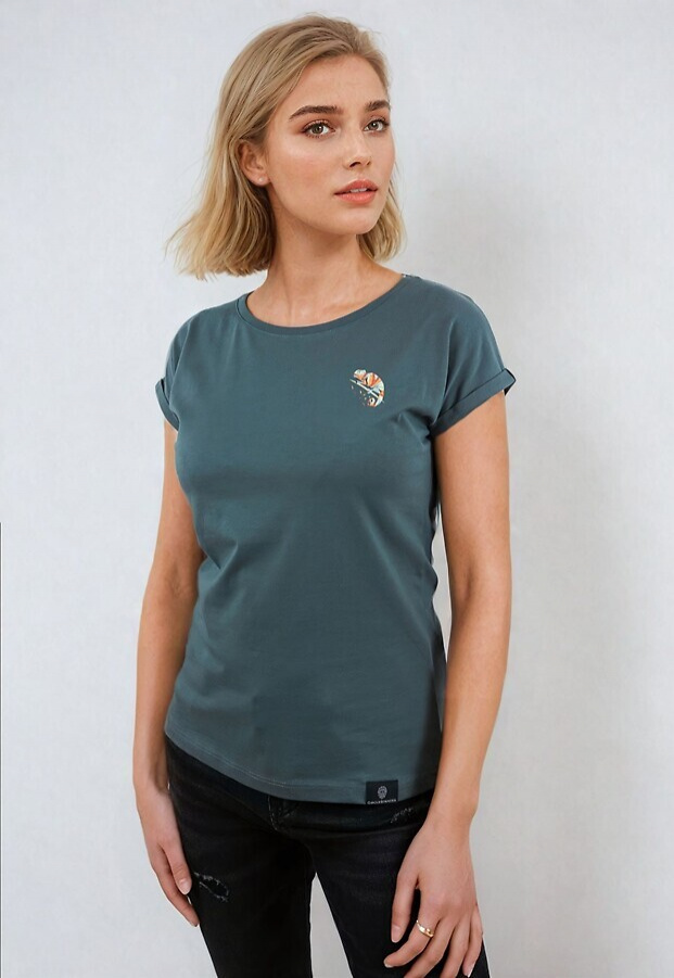 Damen T-Shirt "Chamäleon Small" - dark shadow