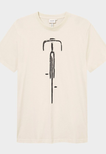 T-Shirt "Stockholm Bike Front" - oat white