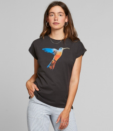 T-Shirt "Visby Painted Hummingbird" - charcoal