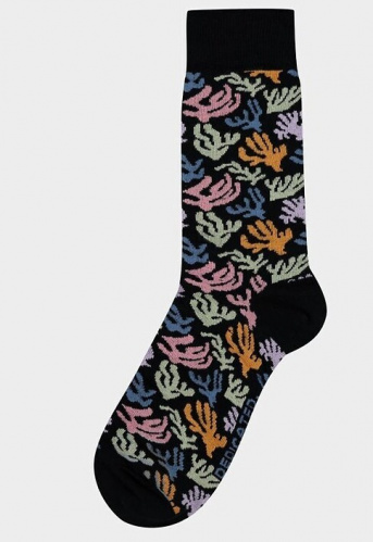 Socks "Sigtuna Coral Ditsy" - black